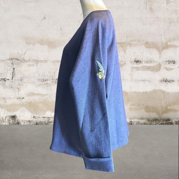 Disney Store NWT Tinkerbell Pixie Dust Embroidered Pullover Sweatshirt Size XL - Picture 2 of 6